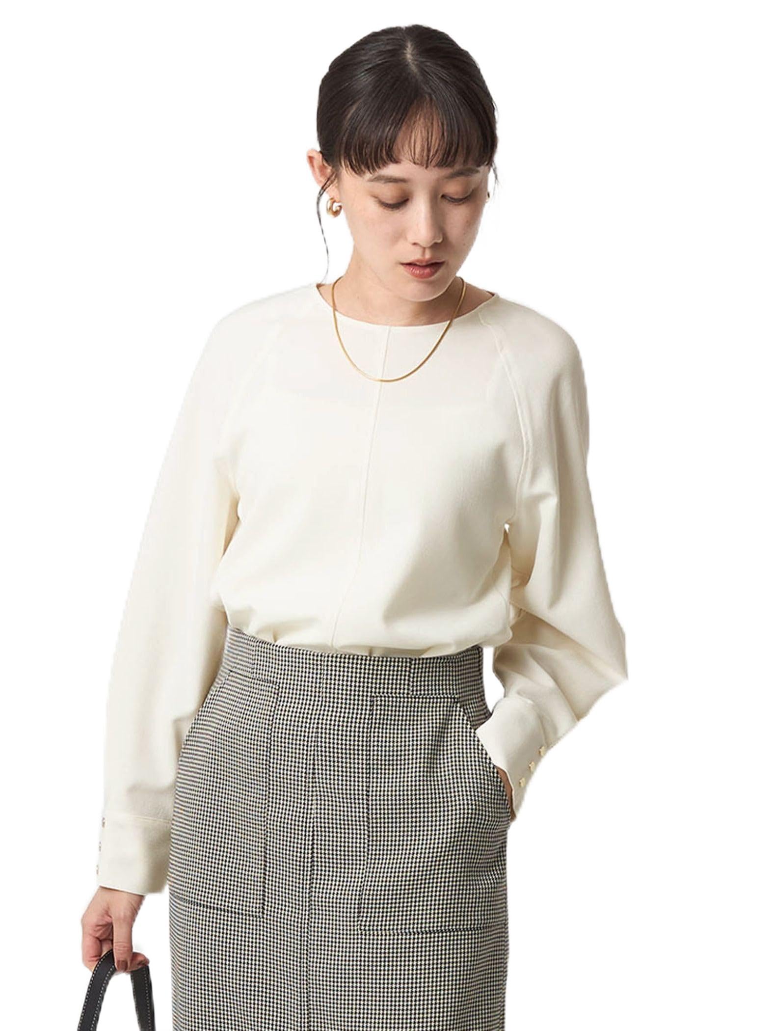 

[United Arrows Green Label Relaxing] Soft Georgette Pullover - Machine Washable, Stretch - 35111000001 0300 OFF WHITE(03) FREE