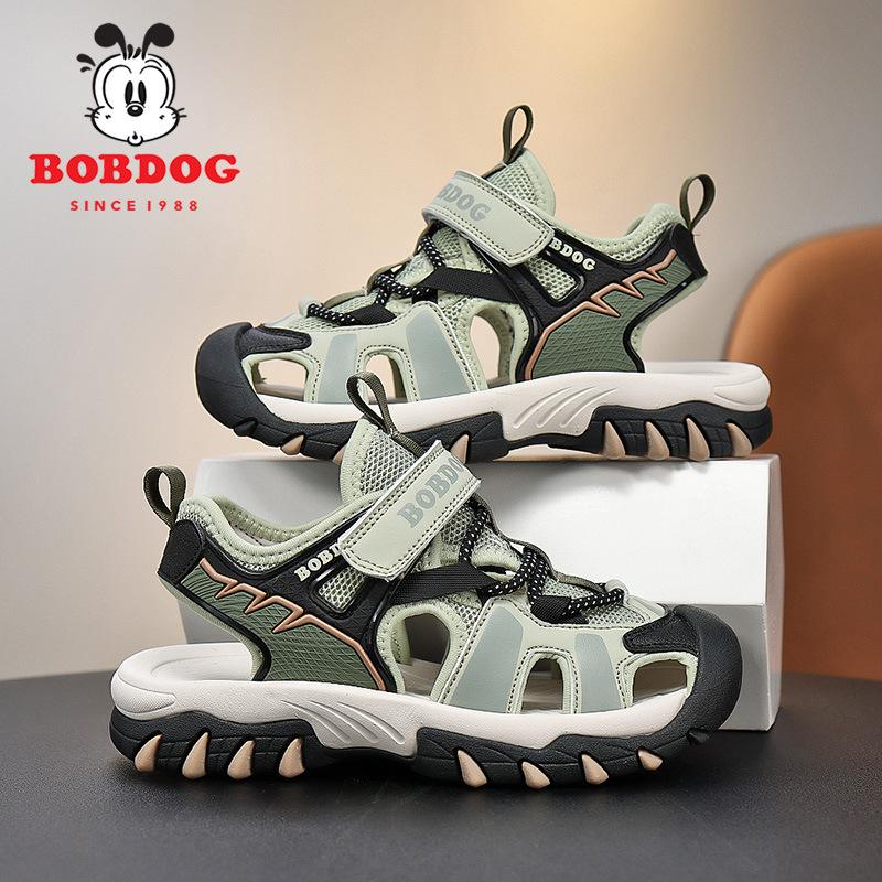 Babu bean children's shoes summer sandals bag head soft sole medium and older children's shoes 2025 summer new boys beach shoes