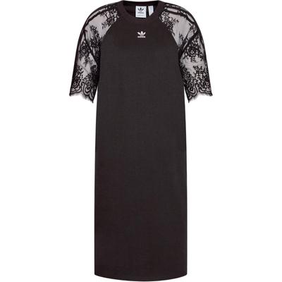 Lélegző Kényelmes Kerek Nyakú Rövid Ujjú Ruha Női Ruhák Fekete HC4571