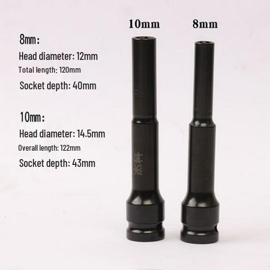 Electric Wrench 1/2 Square Thin-Walled Extended Socket 6mm