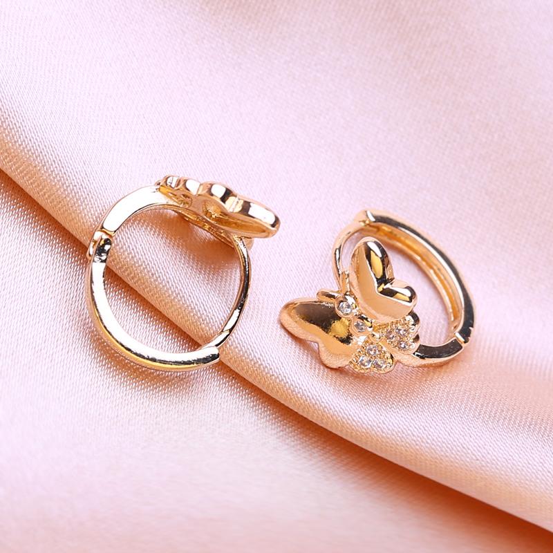 KNIKOO Schmetterlings-Clip-Ohrringe für Damen Mode Creolen Schmuck für Hochzeitsfeier Geschenke Ohrringe