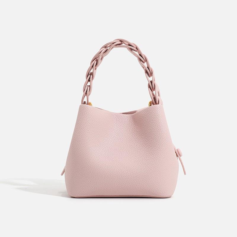 2025 New Niche High-end Vegetable Basket Fashionable Woven Bucket Bag Commuter Portable Single-shoulder Diagonal