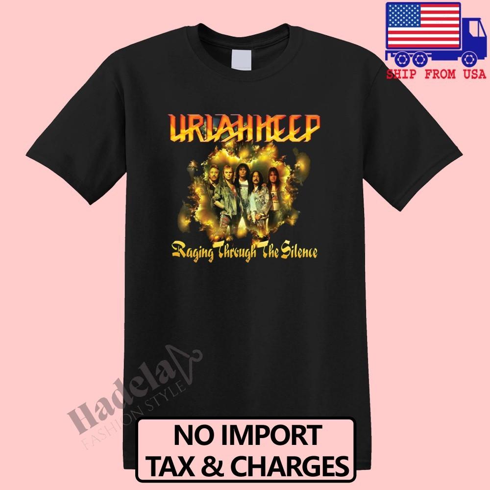 Uriah Heep Raging Through The Silence Men s Black Size S-5XL S