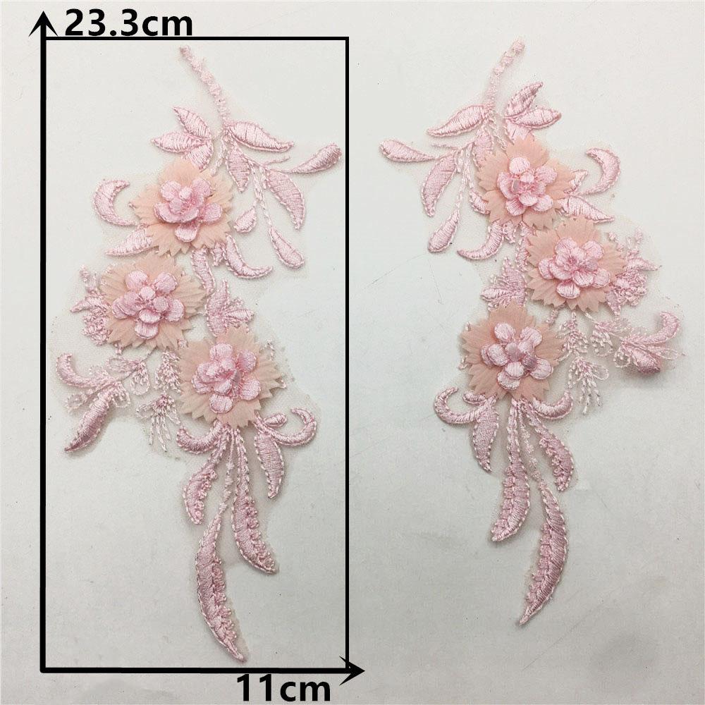 Wedding Dress Pair Flower Multi-Color Collar Three-Dimensional Embroidery Hollow Lace Decoration Sewing Clothes Accessories