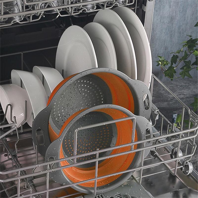Collapsible Round Fruit & Vegetable Strainer Basket
