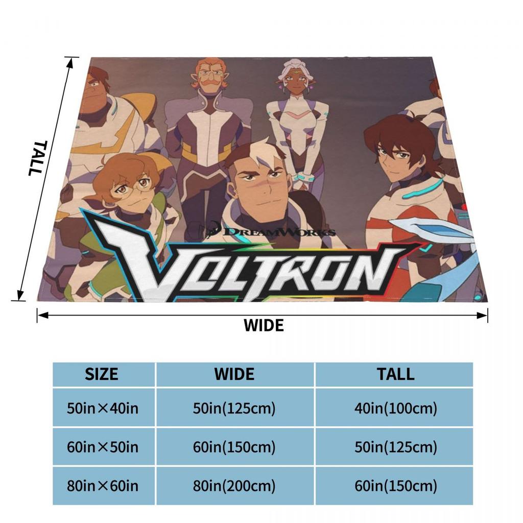 Voltron Legendary Defender Flannel Blankets Action Animation Warrior Funny Throw Blanket for Home 125*100cm Bedspread