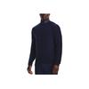 Under Armour Solid Color Crew Neck Sweater Men Tops Midnight-Blue 1373684-410