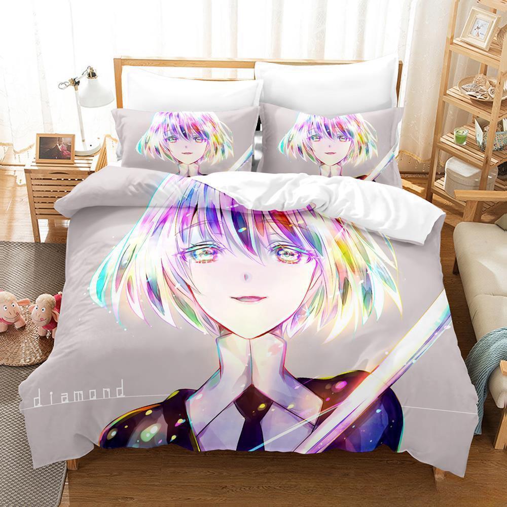 3D Print Anime Houseki No Kuni 2/3pcs Bedding Set Single Twin Full Queen King Size Bed Set Adult Kid Bedroom Duvet Cover Sets