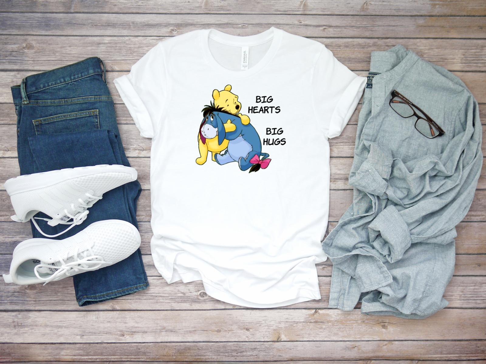 Winnie the Pooh Eeyore Disney Sleeve White Men T-shirt K519 S