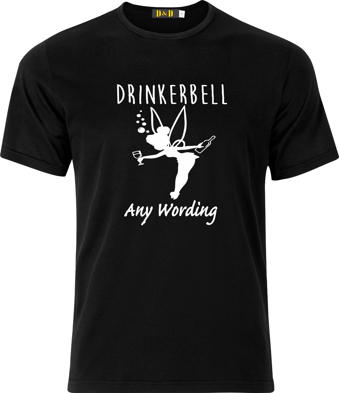 Personalised Drinkabell Funny Adult Xmas Cotton T Shirt Mens Womens Tees Top L