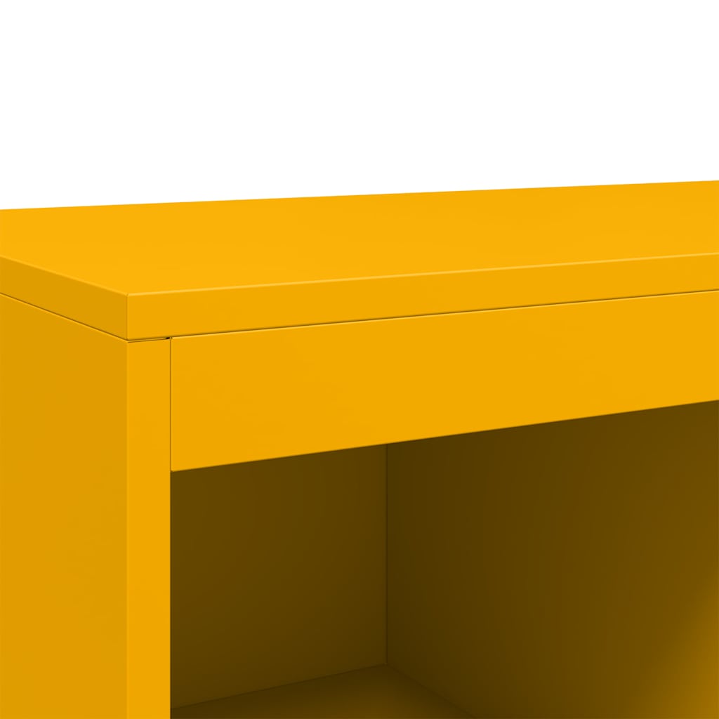 Highboard Mustard Yellow 68x39x111.5 Cm Steel