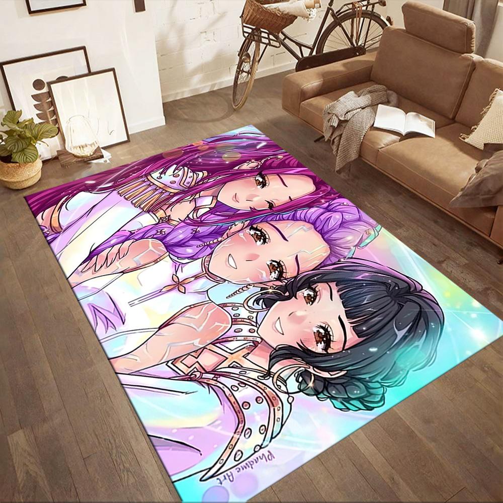 Kwadratowe dywany z postaciami z anime fantasy to świetny wybór do salonów, sypialni, wystroju domu oraz jako prezenty.