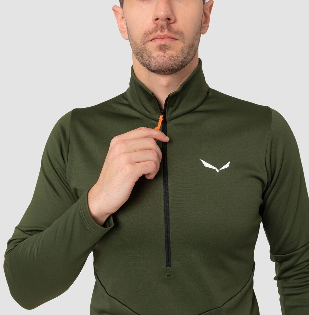 Куртка Salewa Puez Polarlite Half Zip Fleece мужская M Half Zip Fleece (00-0000028481) темно-оливковая