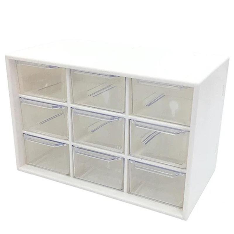 9 Grid Desktop Plastic Storage Box Jewelry Beads Drawers Beads Cosmetics Earrings Organizer Box | Storage Boxes and Containers
