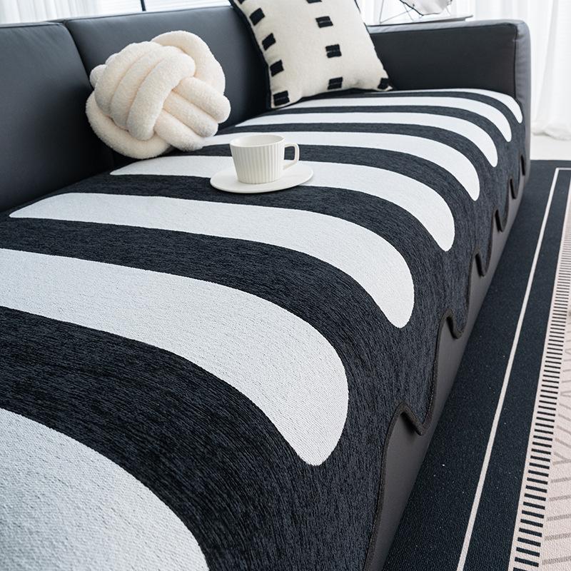 Four Seasons Universal Sofa Cushion New French Retro Straight Row Combination Fixed One-Piece Sofa Cushion