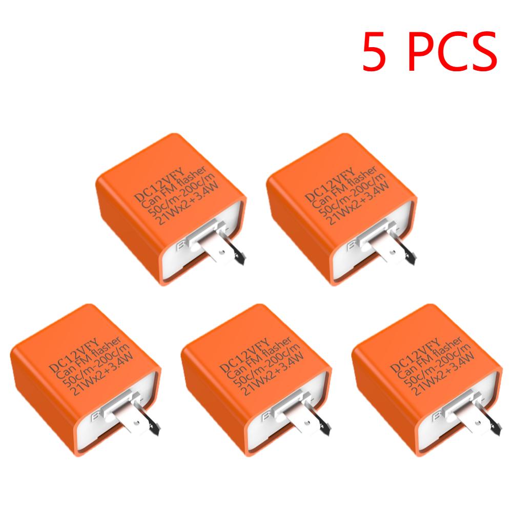 2Pin Motorcycle LED Flasher Relay Adjustable Frequency of Turn Signal Blinker Indicator Flasher Relays Moto Accessories 1-20PCS