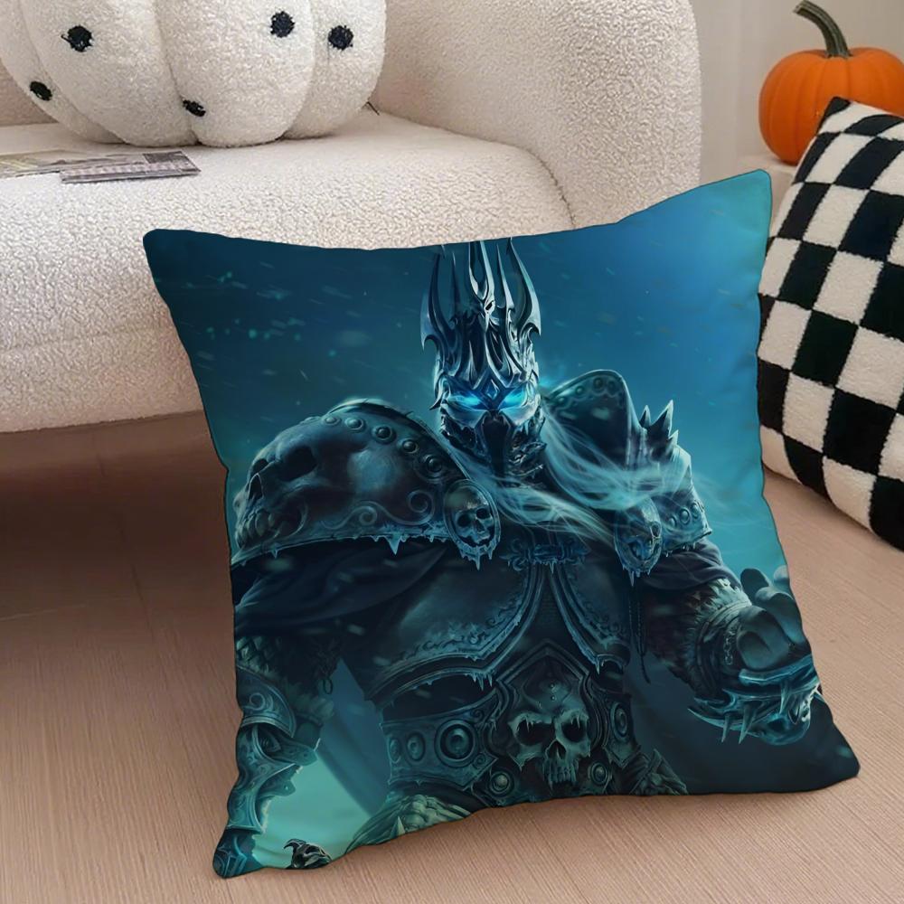 Game Epic WWorld of WWarcraft Cushion Cover Throw Pillow Cover Hidden Button Durable Polyester Chair Cushion