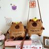 Cute cute kapibara doll small square bag girl heart student commuter storage bag capybara shoulder messenger bag