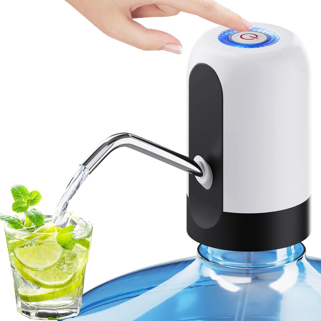 1pcs Water Dispenser, Portable Automatic Water Bottle Pump, USB Charging Electric Water Dispenser Pump, with Silicone Hose and Stainless Steel Nozzle