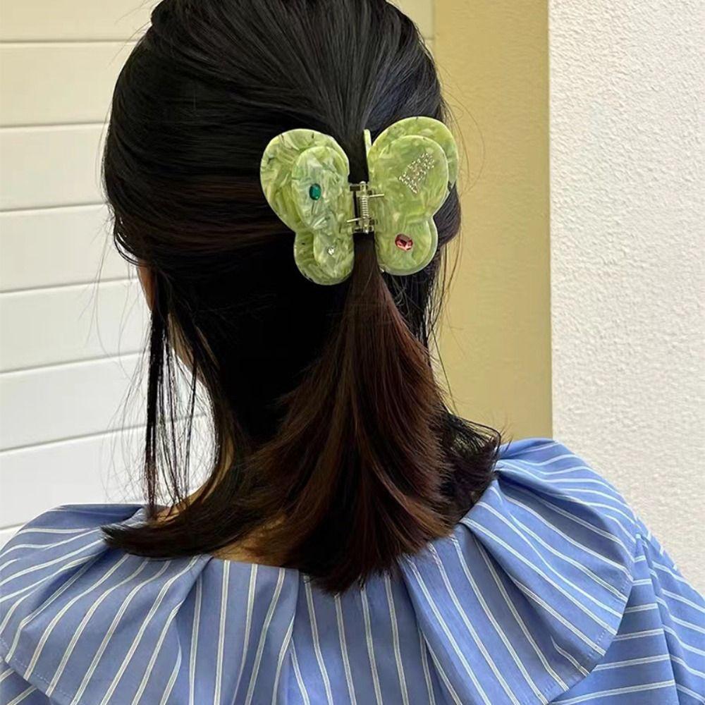 Acetic Acid Acetate Butterfly Hair Claw  Bow Hair Clip Fashion   Female