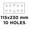 Velcro sandpaper 115 x 230 mm, K80, 5 pcs., with holes