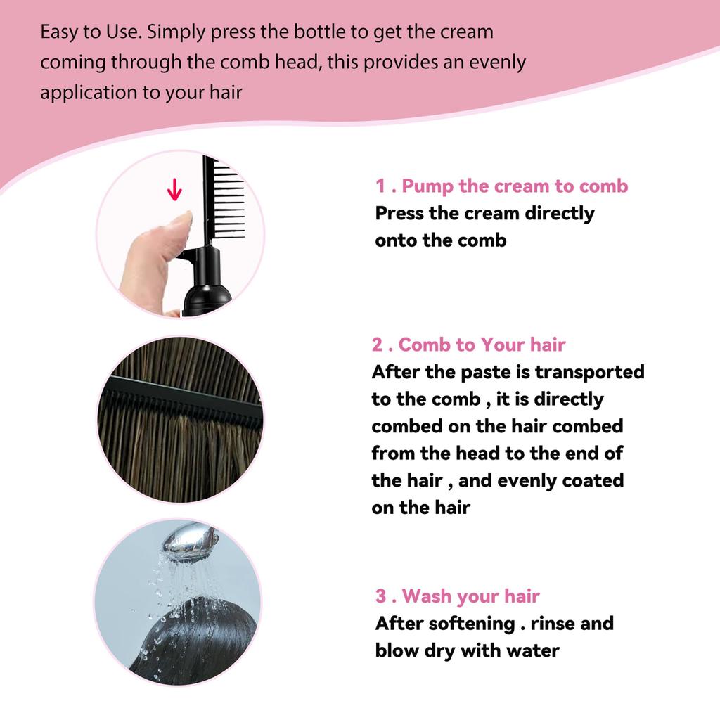 EELHOE Cremă pentru păr drept Îndreptarea părului Tratament cu proteine ​​1 pas Netezire cu proteine ​​Rezultate profesionale Drept 150ml