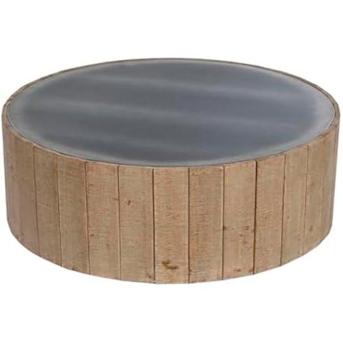 Table Basse - HOME ESPRIT - S3053790 - Multicolore - 90x90 Cm - Bois MDF