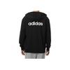 Adidas Letter Print Full Zip Long Sleeve Hoodie Men hoodies Black JF3324