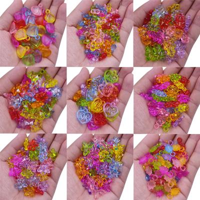 Home Party Supplies Transparentes Schmuckzubehör Lose Perlen Geschenk zur Schmuckherstellung 10–40 Stück Halsketten Armbänder Anhänger Blatt Stern Blume Charm