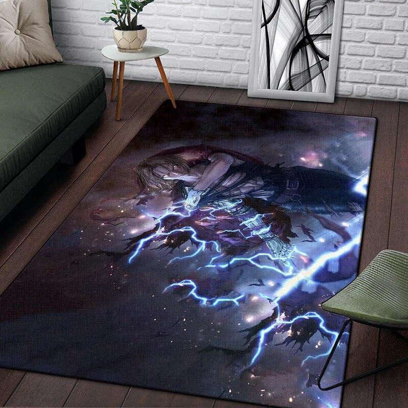 Fullmetal Alchemist Anime Painting Carpet for Living Room Large Area Rug Black Soft Carpet Home Decoration Mats Boho Rugs Picnic
