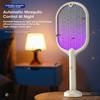 USB Rechargeable Electric Mosquito Insect Zapper Bat Portable Foldable Swatter Racket for Home Outdoor Travel