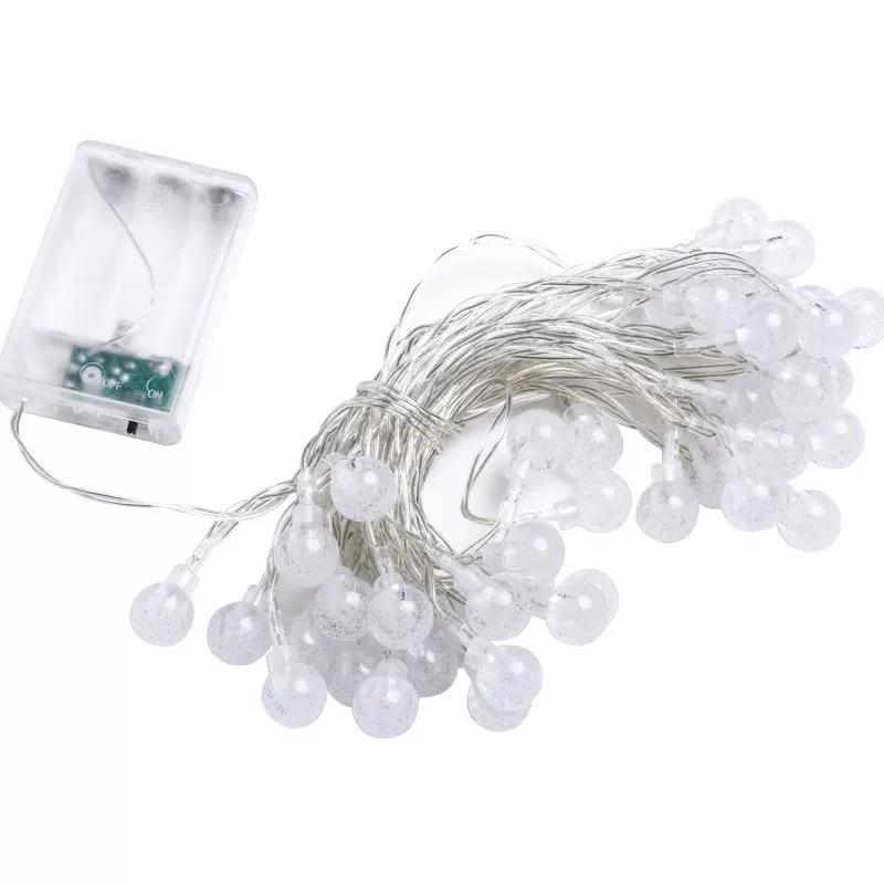 Led String Lights Fairy Bubble Ball Lamp Holiday Lighting Garland Christmas Wedding Party Decoration Ornaments Battery Powered 