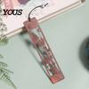 Thin Flat Bookmark Rosewood Bookmark, Plum Orchid Bamboo Chrysanthemum Carved Classic Seamless Page Marker Traditional Chinese Style Wood