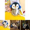 Little Penguin Plush Crossbody Bag With Zipper Closure For Kids Daily Use