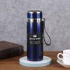 Stainless Steel Solar Thermos Cup with Lanyard - Large Capacity, Portable, Insulated for Outdoor Sports and Car Use