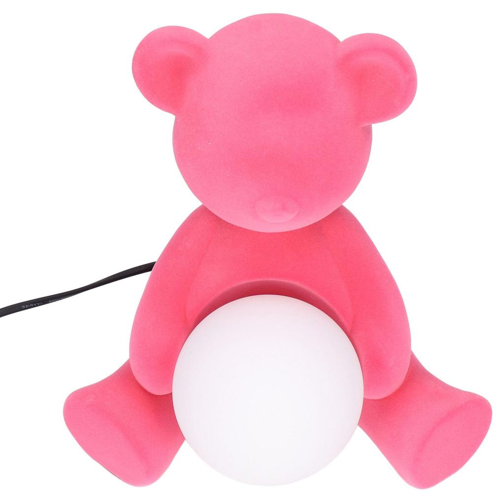 Cartoon Table Lamp LED Cute Decorative 3 Color Plug Powered Teddy Night Light for ChildrenPink EU