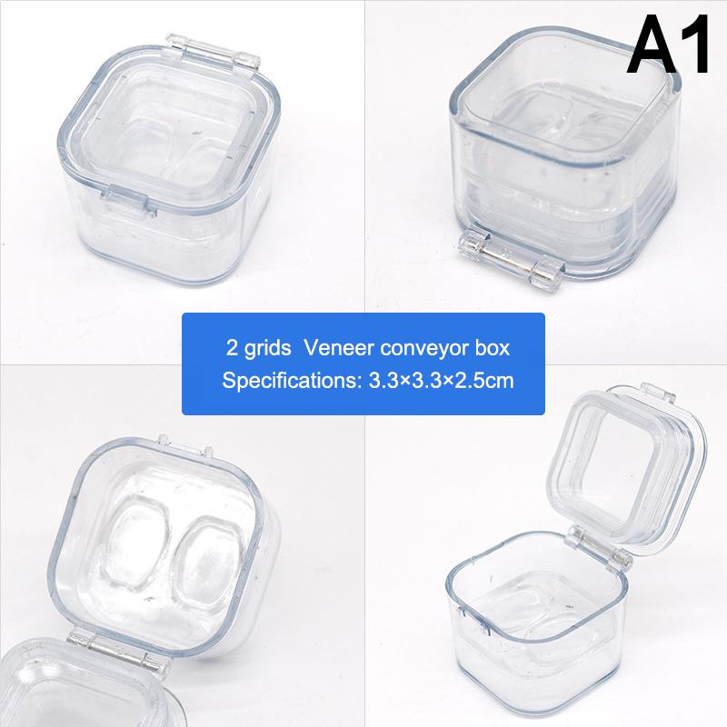

2/6/16 Grids Dentistry Tooth Box With Film Denture Box Veneers Storage Materials Aesthetic Dentist For Dental Technician Tools