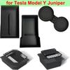 Pro Teslu Model Y Juniper Launch 2025 2026 Organizér přihrádky na středovou konzoli Zásobník na loketní opěrku Protiskluzová podložka Příslušenství Techwear