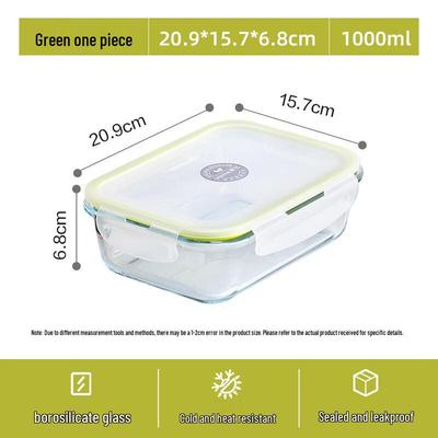 Camellia Rectangular Glass Food Storage Container