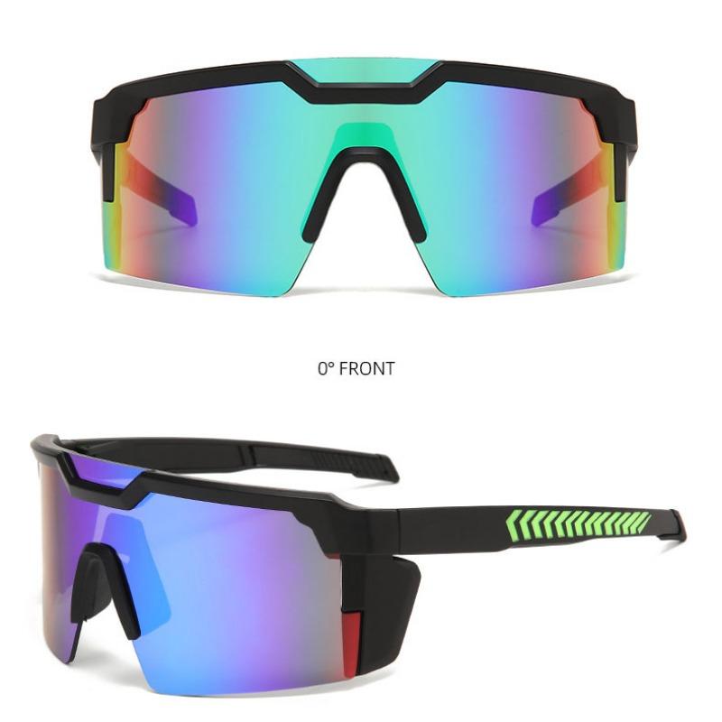 Новые цельные квадратные очень большие спортивные мужские солнцезащитные очки — фото 5