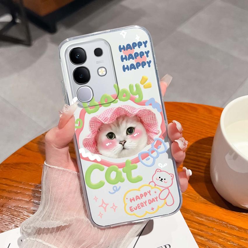 Dla Vivo Y29 Y29s Y28 Y27 Y22 Y21a Y21e Y20a Y20i Przezroczyste Etui na Telefon TPU Tajemniczy Orientalny Wzór Smoka Miękkie Silikonowe Antypoślizgowe Etui Dla Vivo Shell