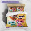 3pcs Super Kitties Adventures1 Design Cover Set - HD Printed Bedding with 1 Cover and 2 Pillowcases - Perfect for Home and Dorm Decor
