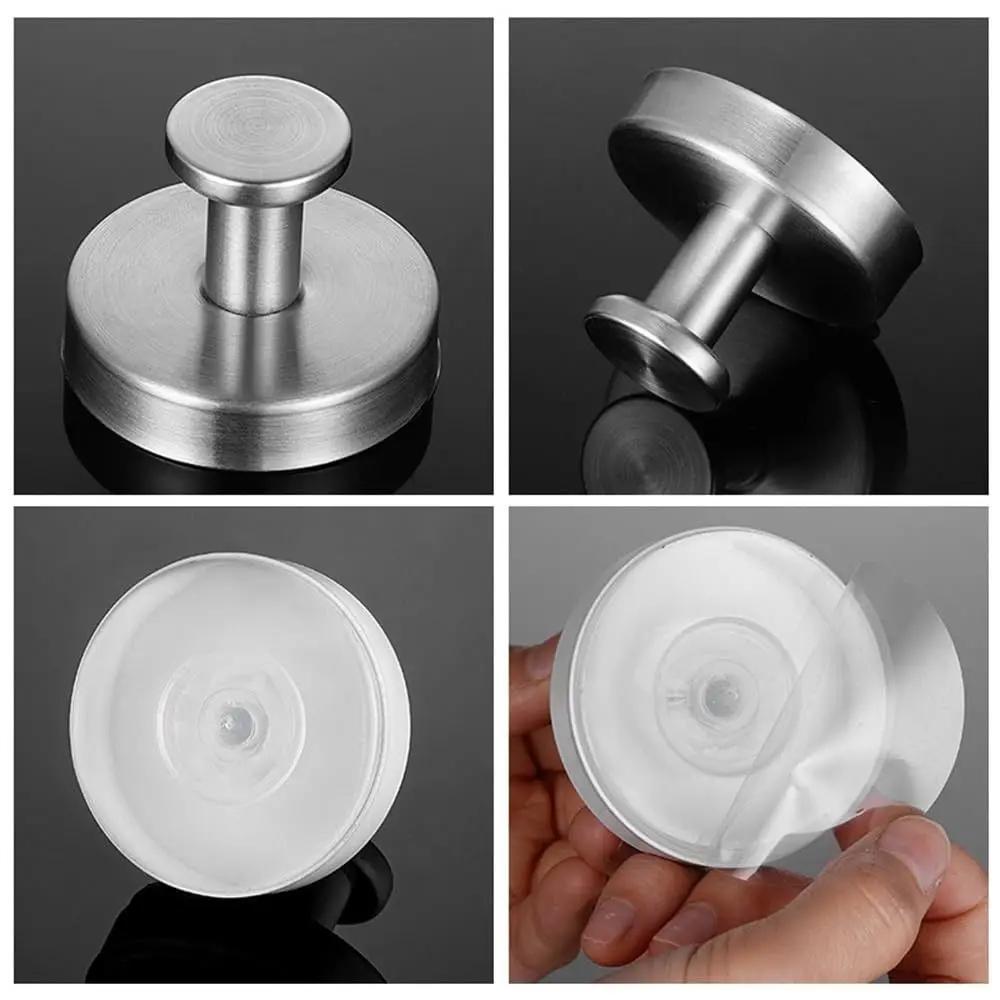 Traceless Suction Cup Hooks for Wreaths Stainless Steel No-Drill Holder Shower Hook Bathroom Clothes and Hats Door Hooks