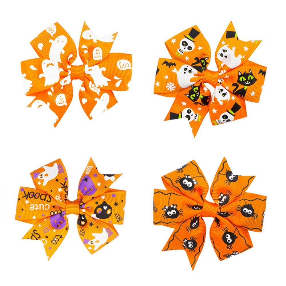 Bat Pumpkin Hairpin Skeleton Bat Duckbill Clip Funny Halloween Bow Hair Clip  Cosplay