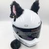 Süße selbstklebende Motorradhelm-Dekoration Cosplay Weiche Plüsch-Katzenohren Glatte Persönlichkeit Off-Road-Helm-Ornament