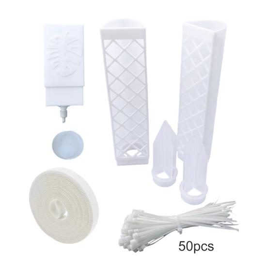 Selbstbewässernde Moosstäbe für Kletterpflanzen Innen D-Form Pflanzenstützpfahl-Set Halbtransparent Monstera-Stütze