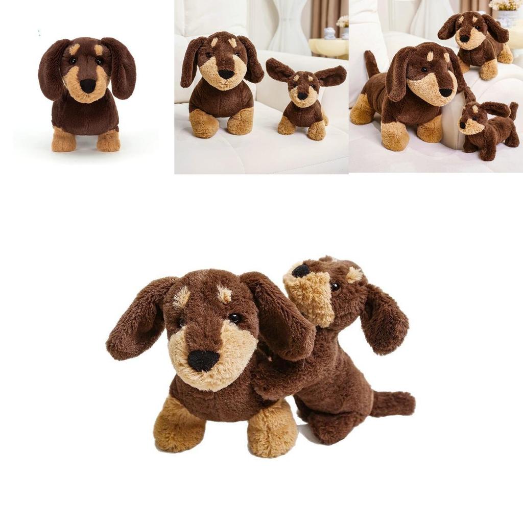 Dackel Plüschtier mit realistischem Fell Weiche Tierfigur für Kinder und Sammler