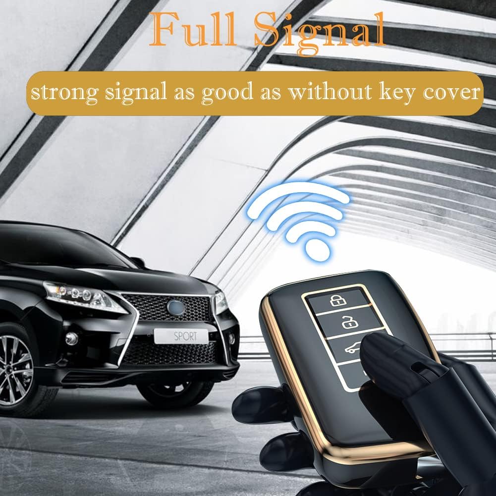 Für Lexus Schlüsselanhänger-Abdeckung, für Lexus ES RX GS GX is LC LS NX RS LX RC Premium Soft TPU Vollständiger Schutz Schlüsselanhänger-Hülle Fernbedienungsschlüsselhalter