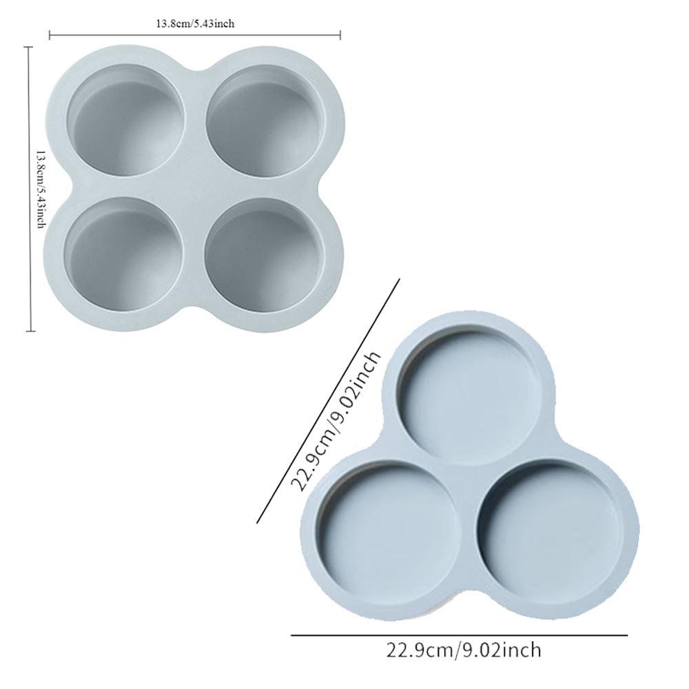 Air Fryer Eierform Runde Form 3/4 Mulden Antihaft-Silikon Muffin Hamburgerbrötchen Pfanne DIY Kochform Spiegelei Backwerkzeug
