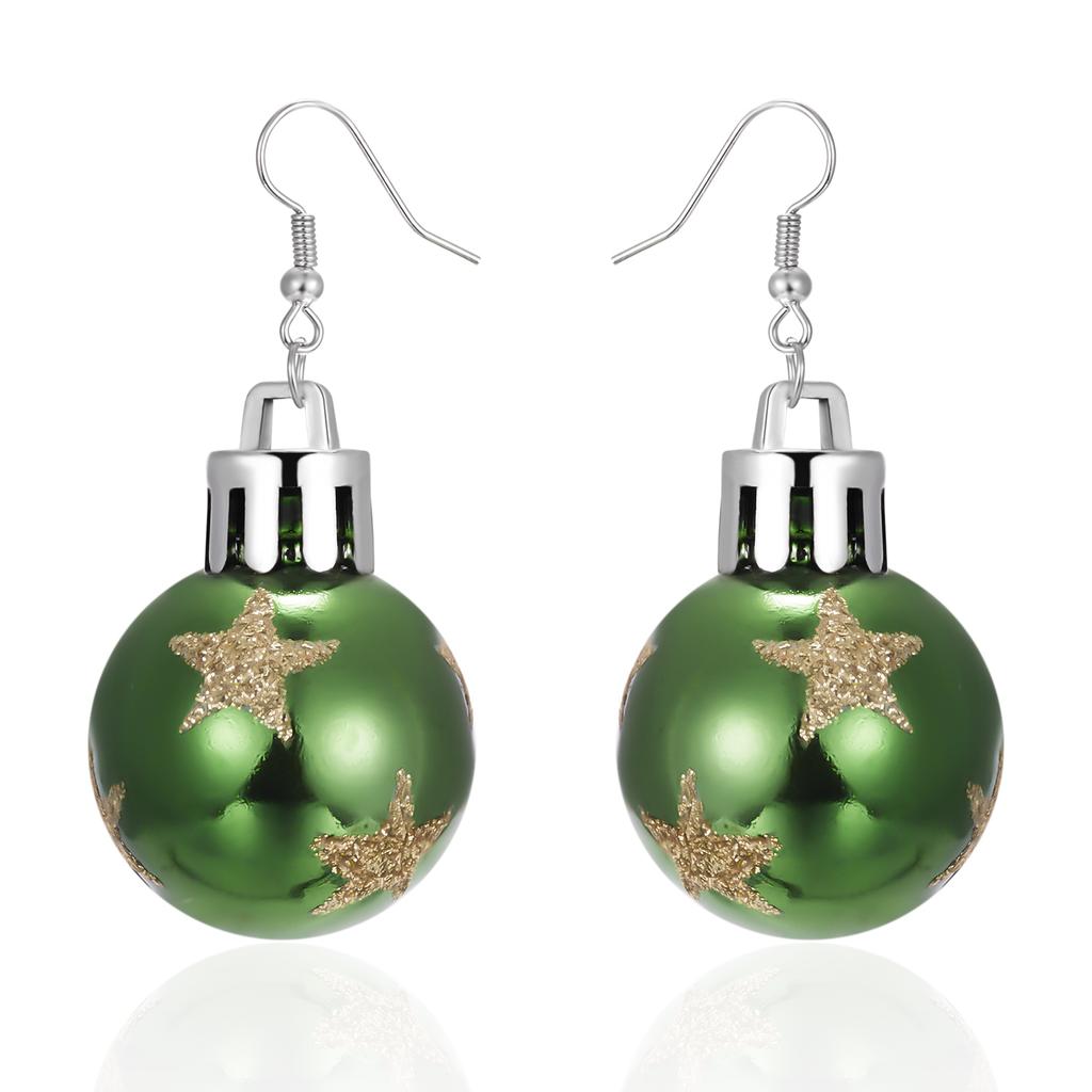 Weihnachtsstern Schneeflocke Kugelform Glühbirne Ohrringe Hängehaken Für Frauen Ohrhänger Drop Weihnachten Deko Party Schmuck Geschenk